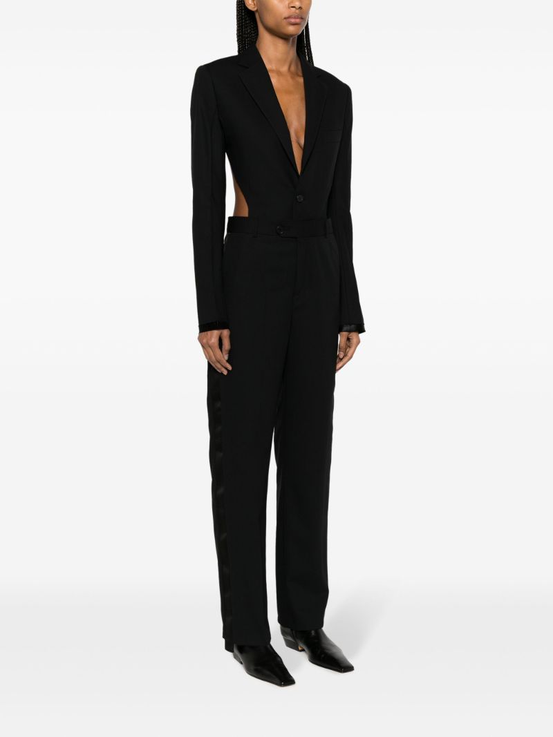 Black Open-back Single-breasted Suit