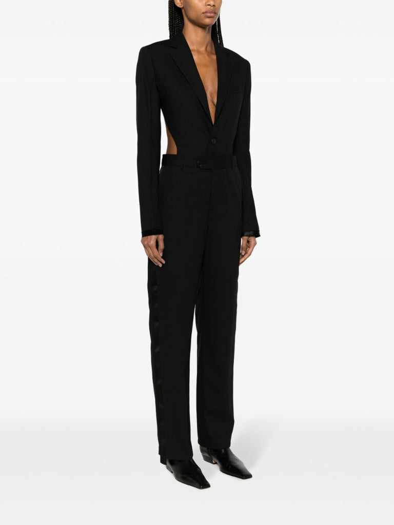 Black Open-back Single-breasted Suit