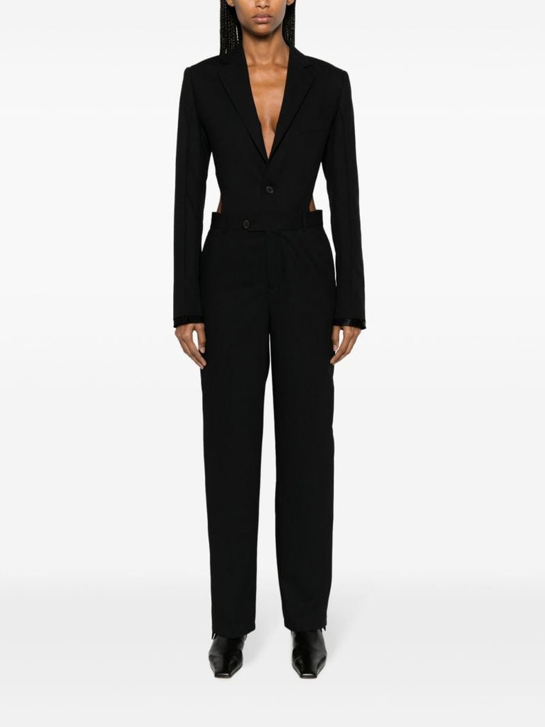 Black Open-back Single-breasted Suit