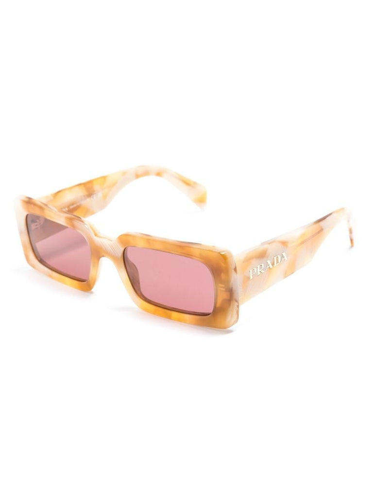 Yellow Rectangle Frame Sunglasses