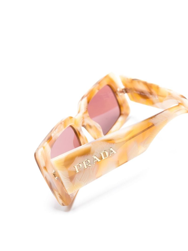 Yellow Rectangle Frame Sunglasses