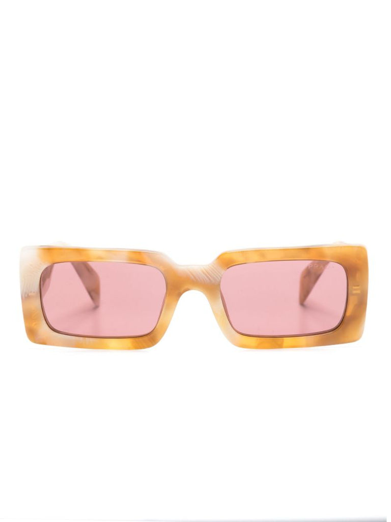 Yellow Rectangle Frame Sunglasses