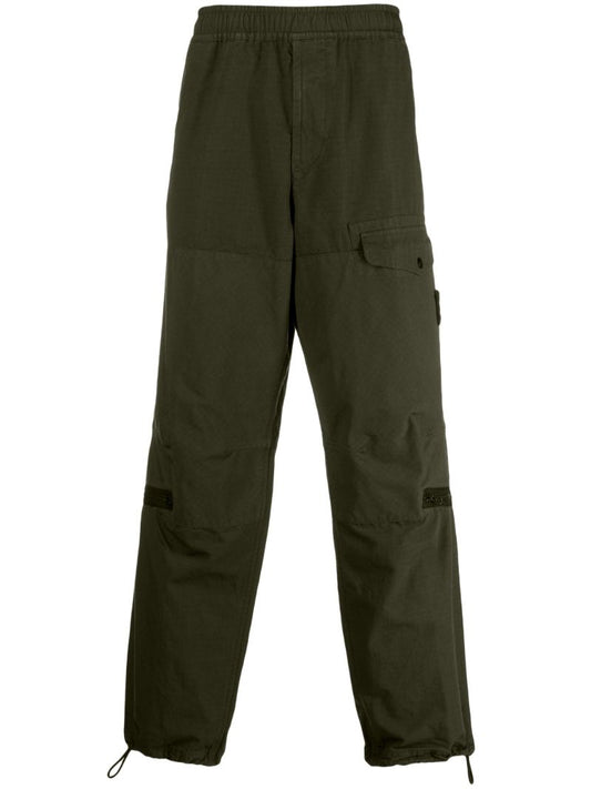 Green Ripstop Cotton Cargo Trousers