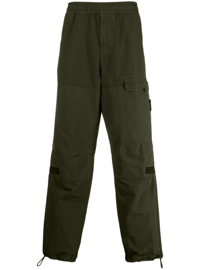 Green Ripstop Cotton Cargo Trousers