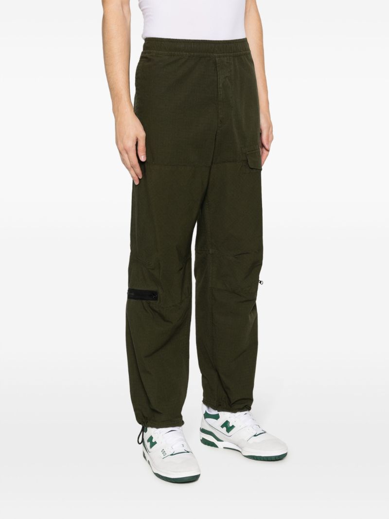 Green Ripstop Cotton Cargo Trousers