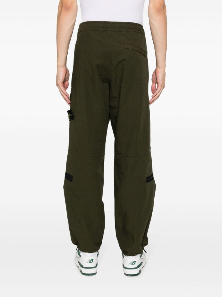 Green Ripstop Cotton Cargo Trousers