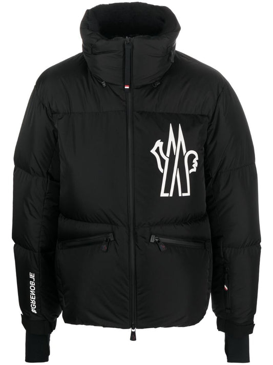 Black Verdons Logo-print Puffer Jacket