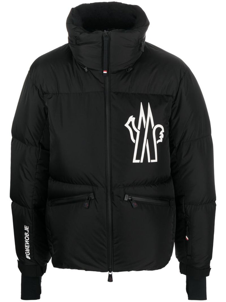 Black Verdons Logo-print Puffer Jacket
