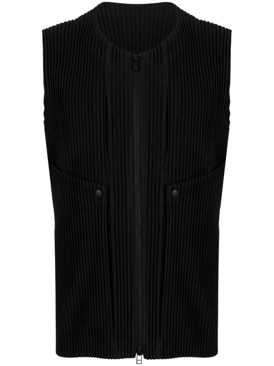 Black Unfold PlissÃ_x0083_Â© Vest