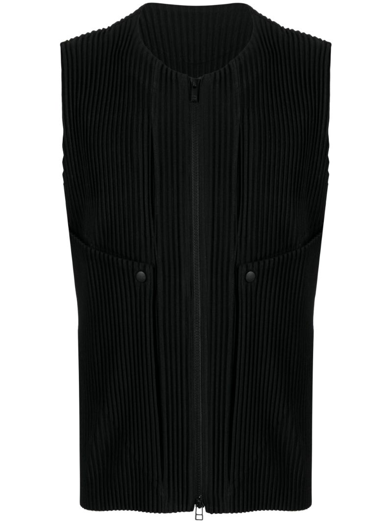 Black Unfold PlissÃ_x0083_Â© Vest