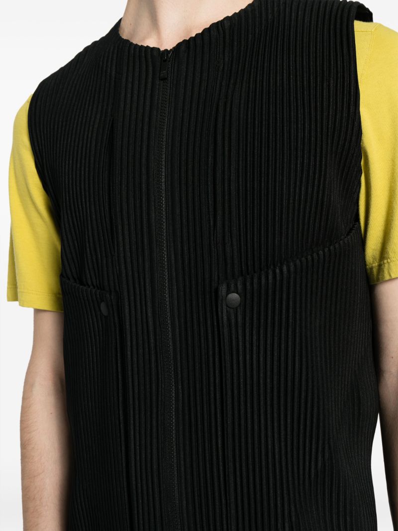 Black Unfold PlissÃ_x0083_Â© Vest