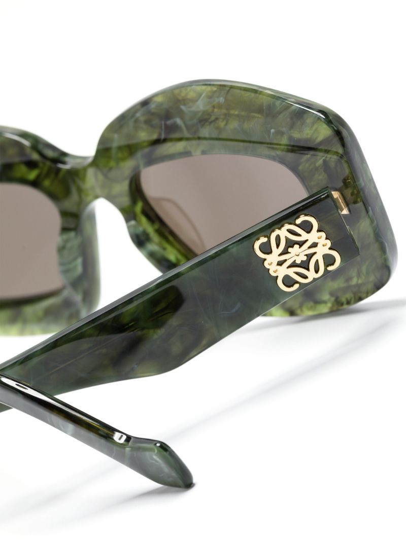 Green Screen Geometric-frame Sunglasses