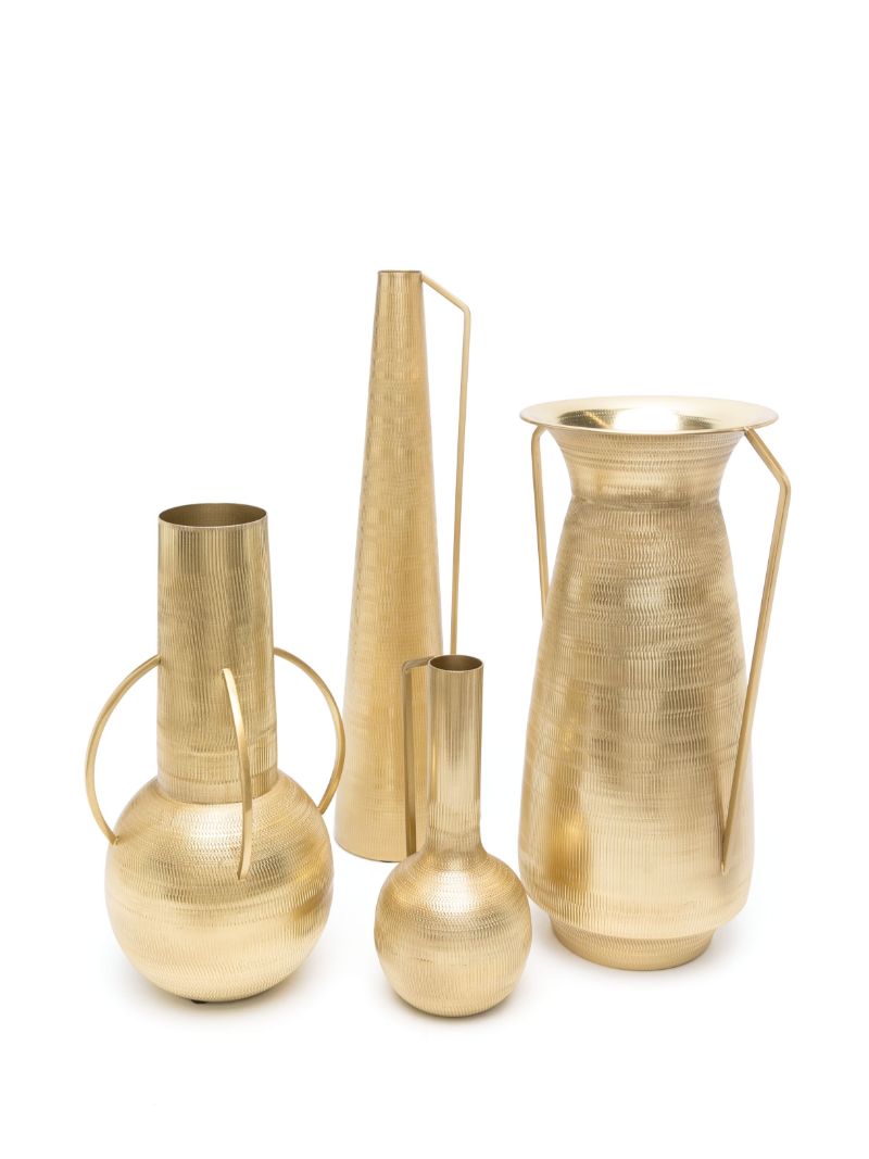 Gold-tone Roman Vase Set