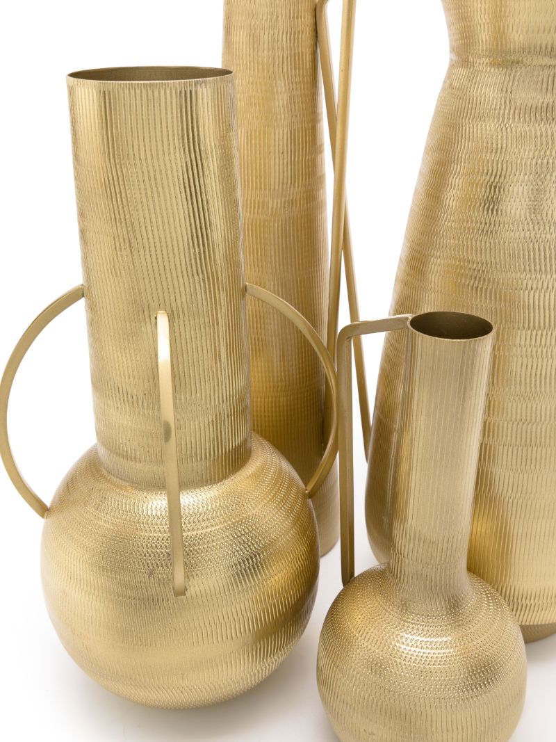 Gold-tone Roman Vase Set