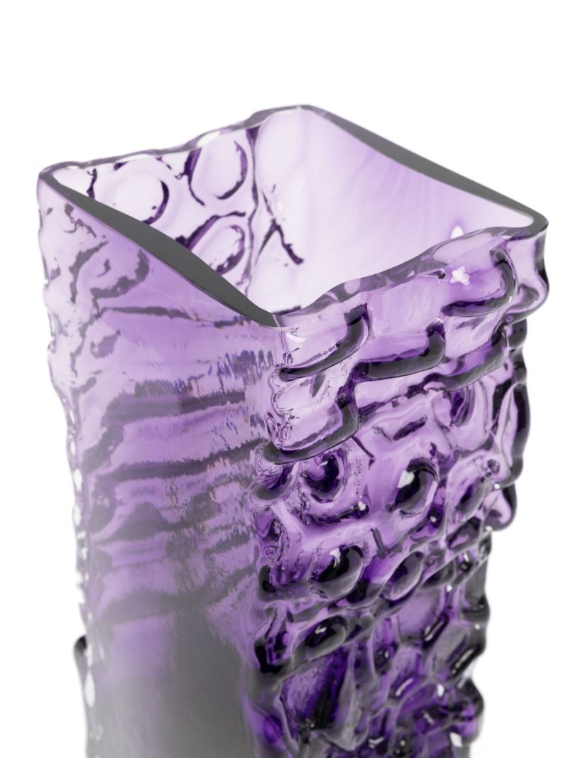 Purple Relief Glass Vase