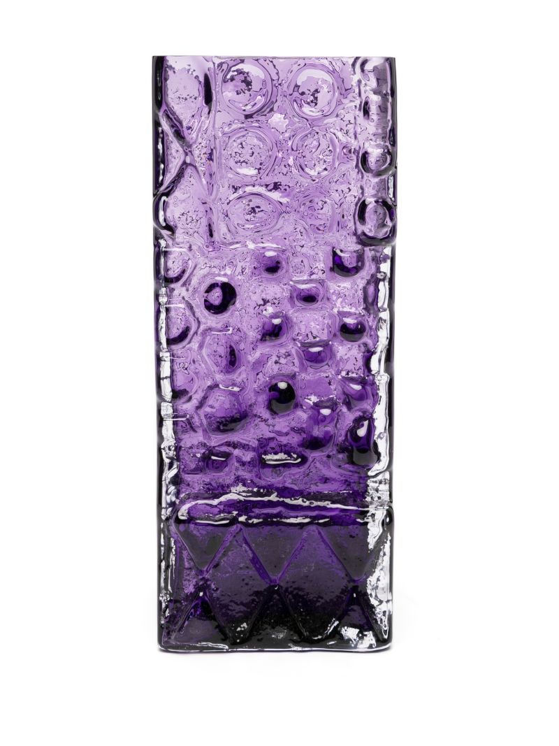 Purple Relief Glass Vase