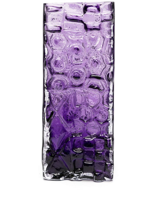 Purple Relief Glass Vase