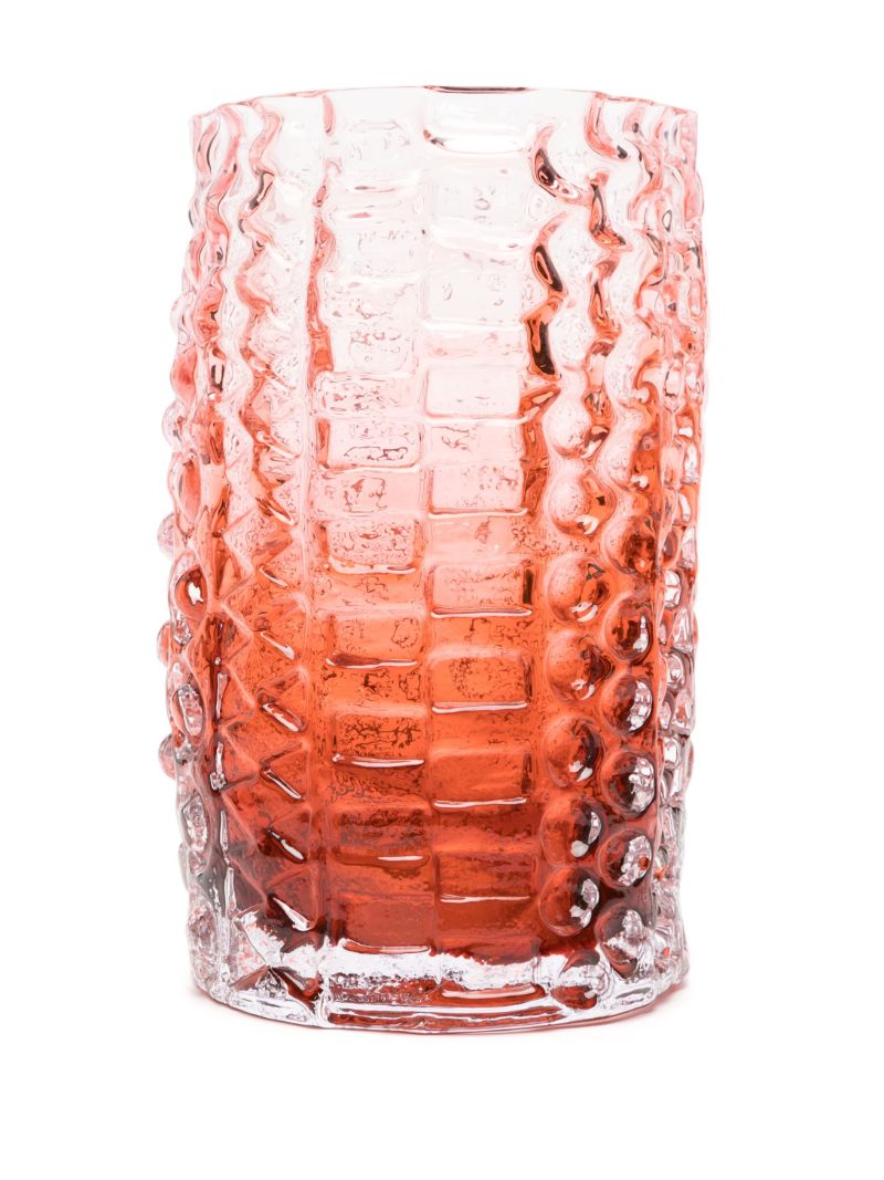 Pink Relief Glass Vase