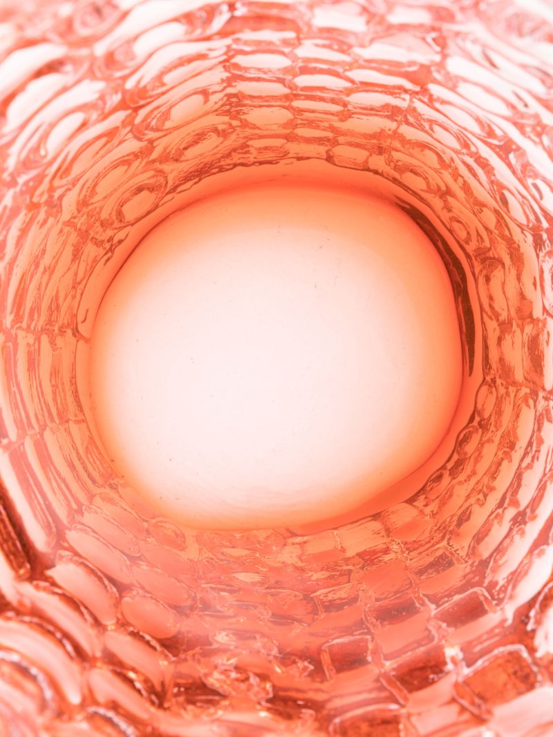 Pink Relief Glass Vase