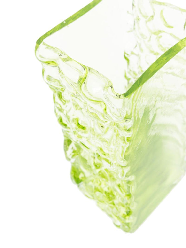 Green Relief Glass Vase
