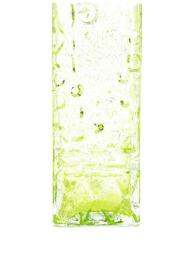 Green Relief Glass Vase