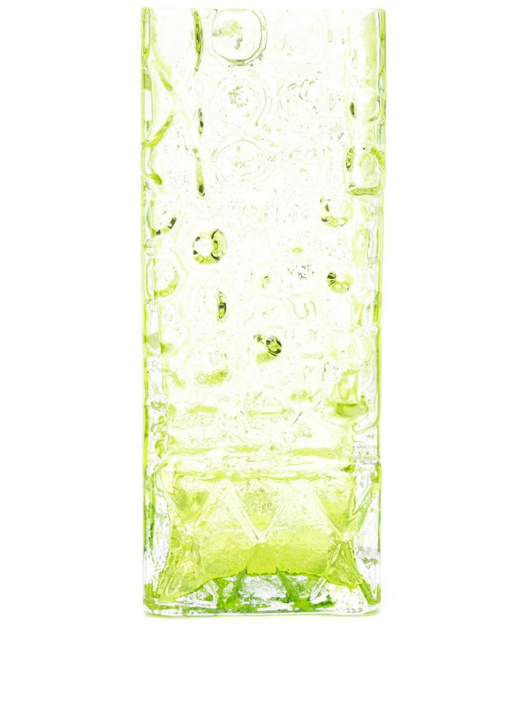 Green Relief Glass Vase