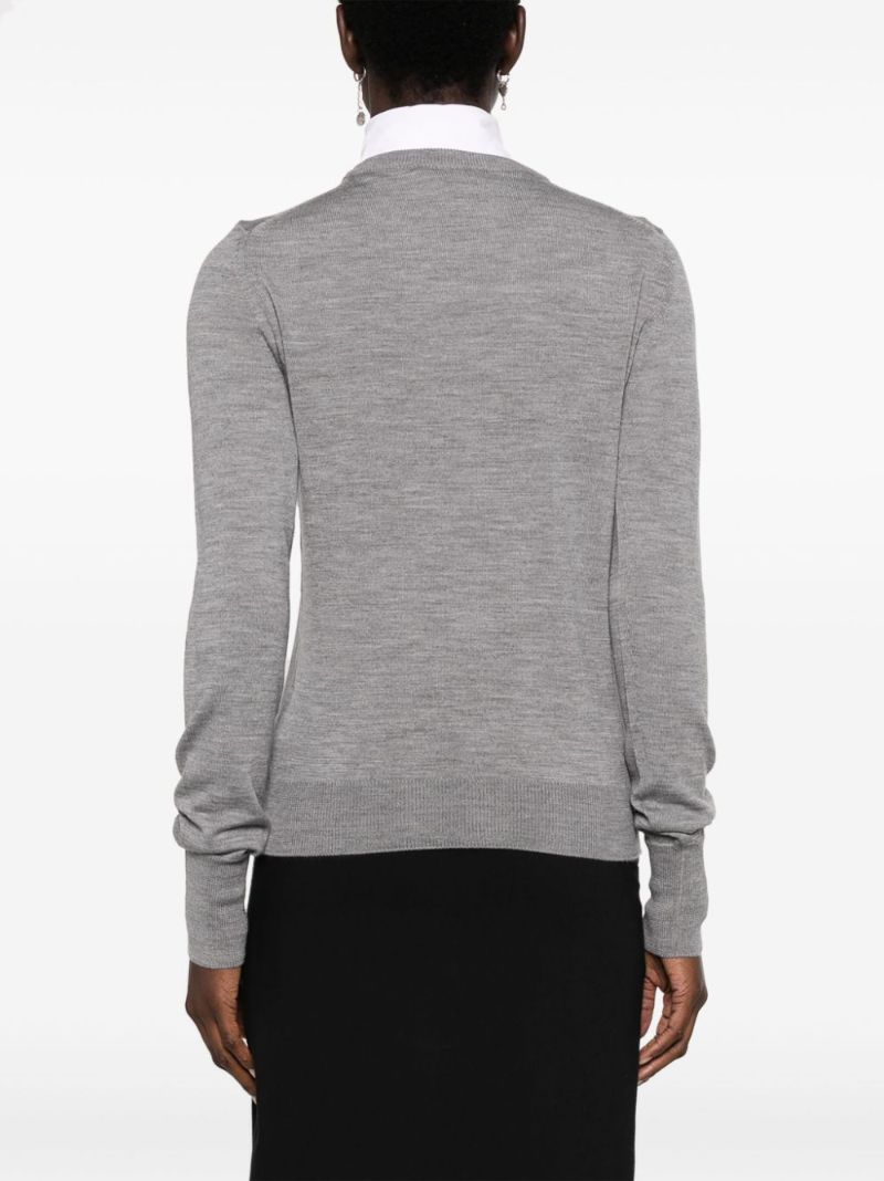 Grey Emoji Virgin Wool Sweater