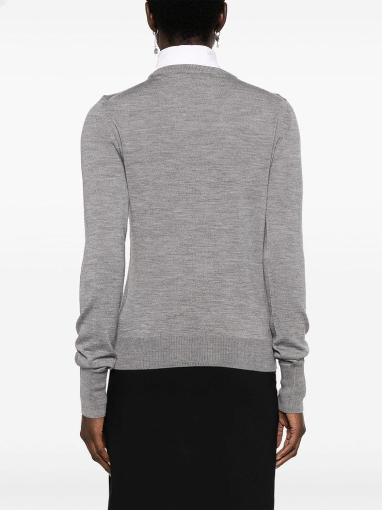 Grey Emoji Virgin Wool Sweater
