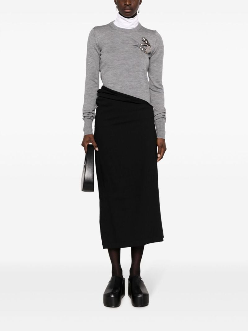 Grey Emoji Virgin Wool Sweater
