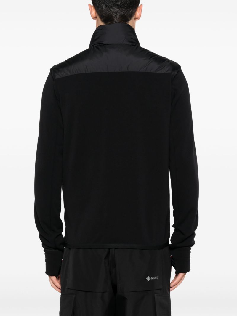 Blue and Black Logo-patch Puffer Jacket