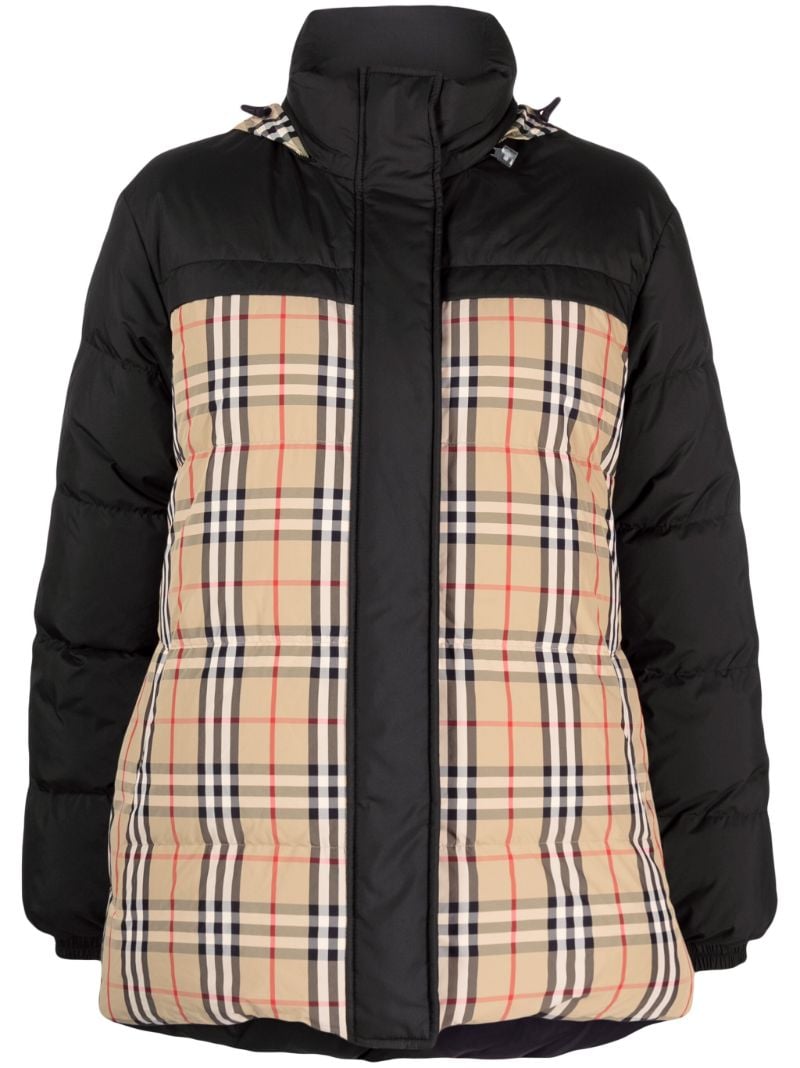 Black Reversible Belted Padded Jacket