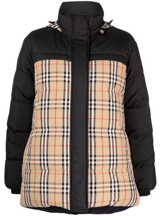 Black Reversible Belted Padded Jacket