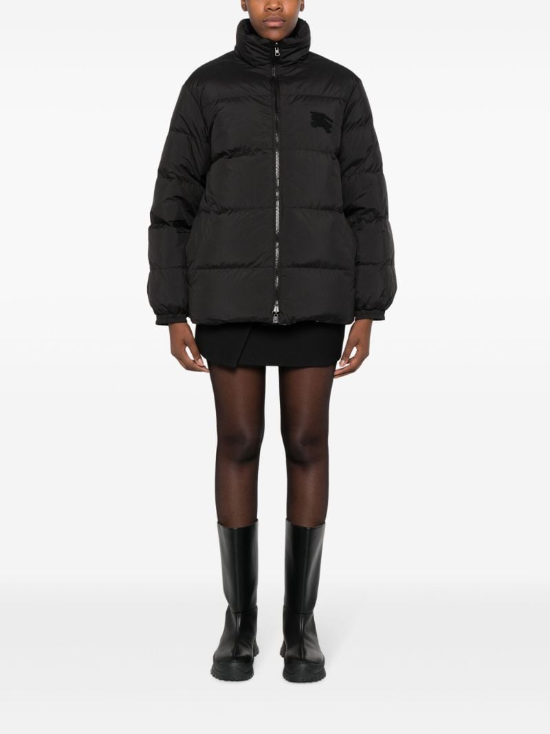 Black Reversible Belted Padded Jacket