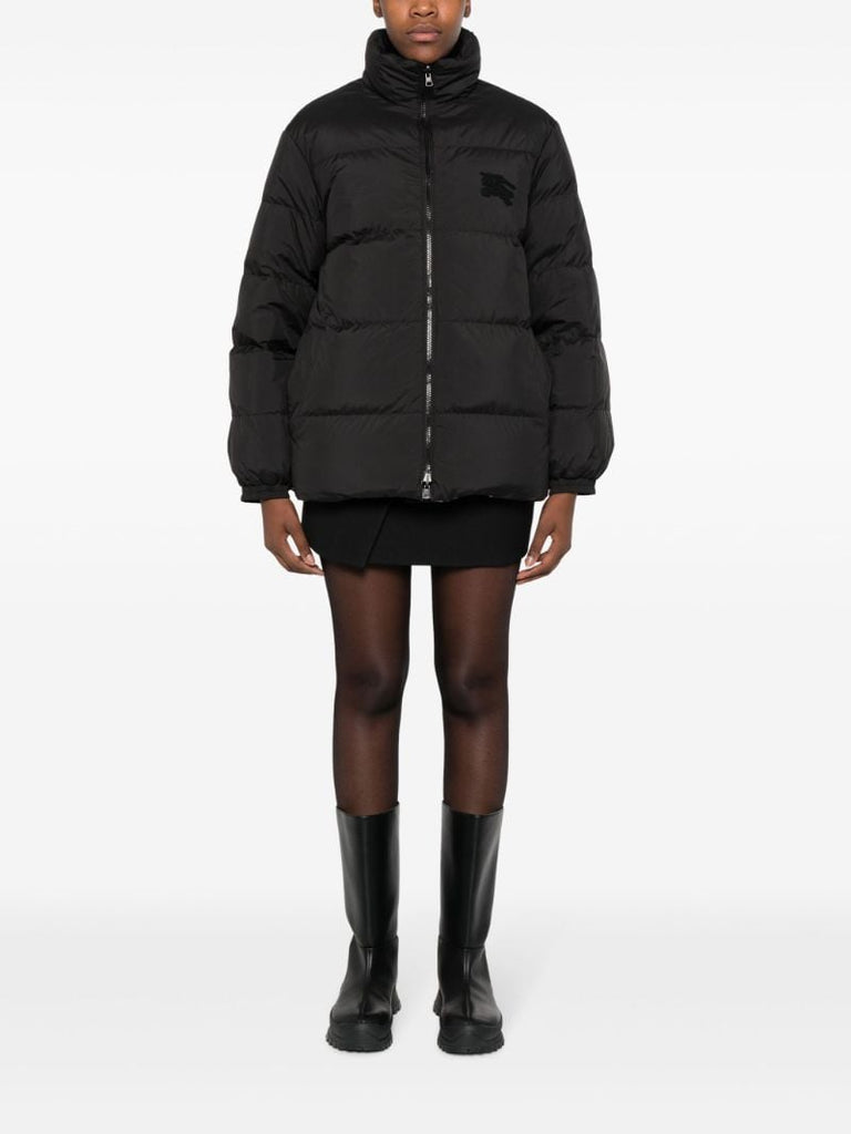 Black Reversible Belted Padded Jacket