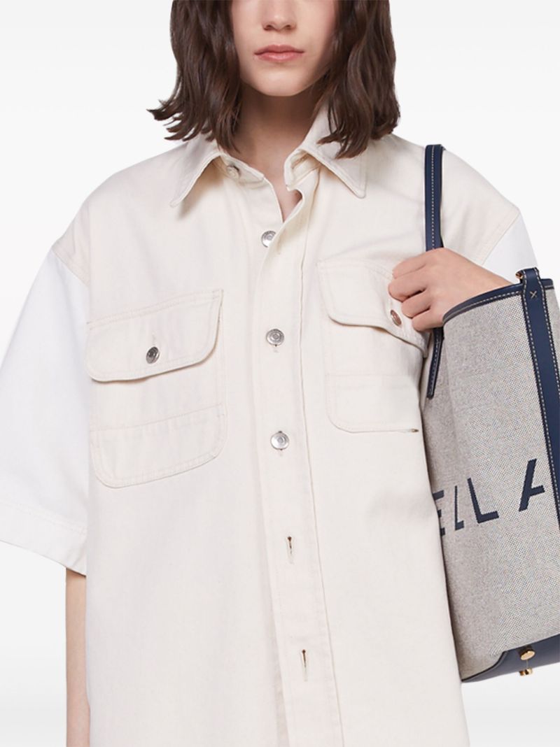 Neutral Short-sleeve Cotton Shirt