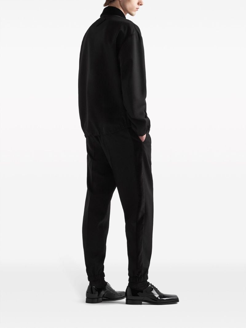 Black Velvet Collar Wool Jacket