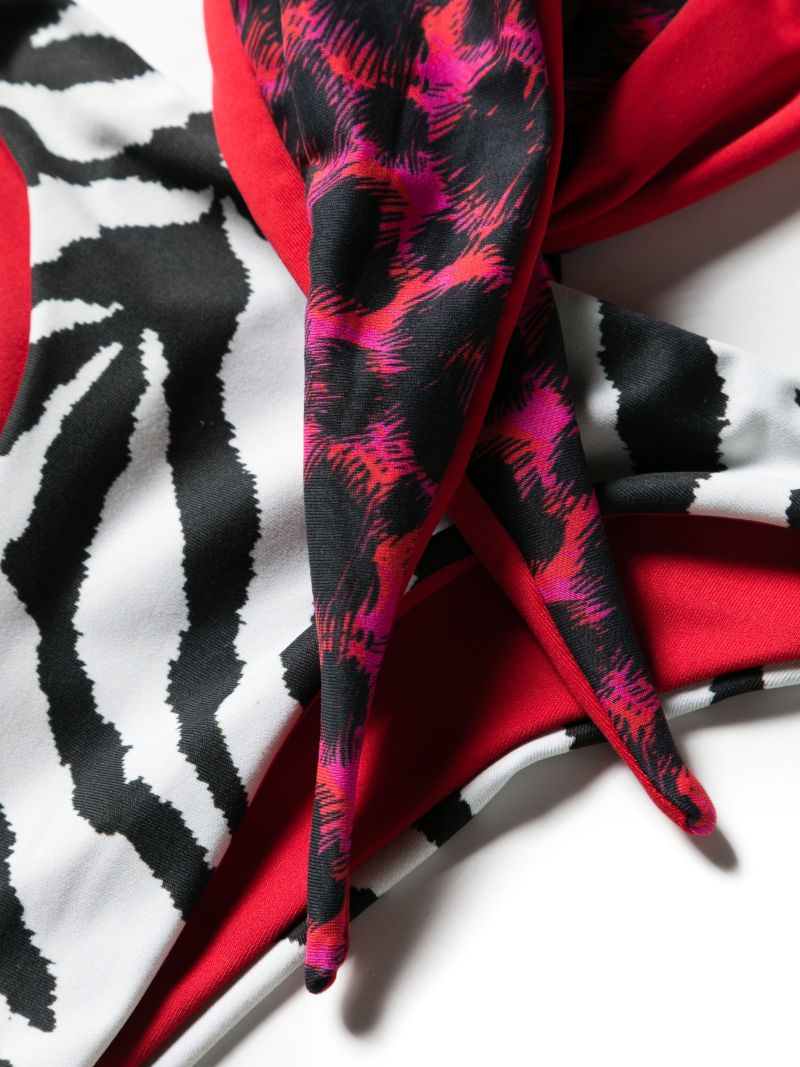 Pink Showpony Animal-print Swimsuit