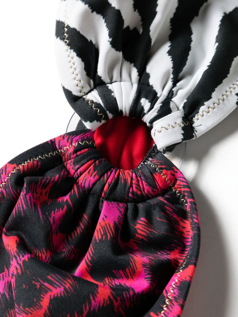Pink Bandcamp Animal-print Bikini