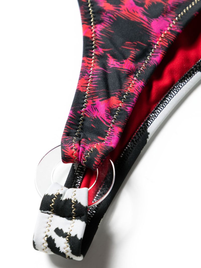 Pink Bandcamp Animal-print Bikini