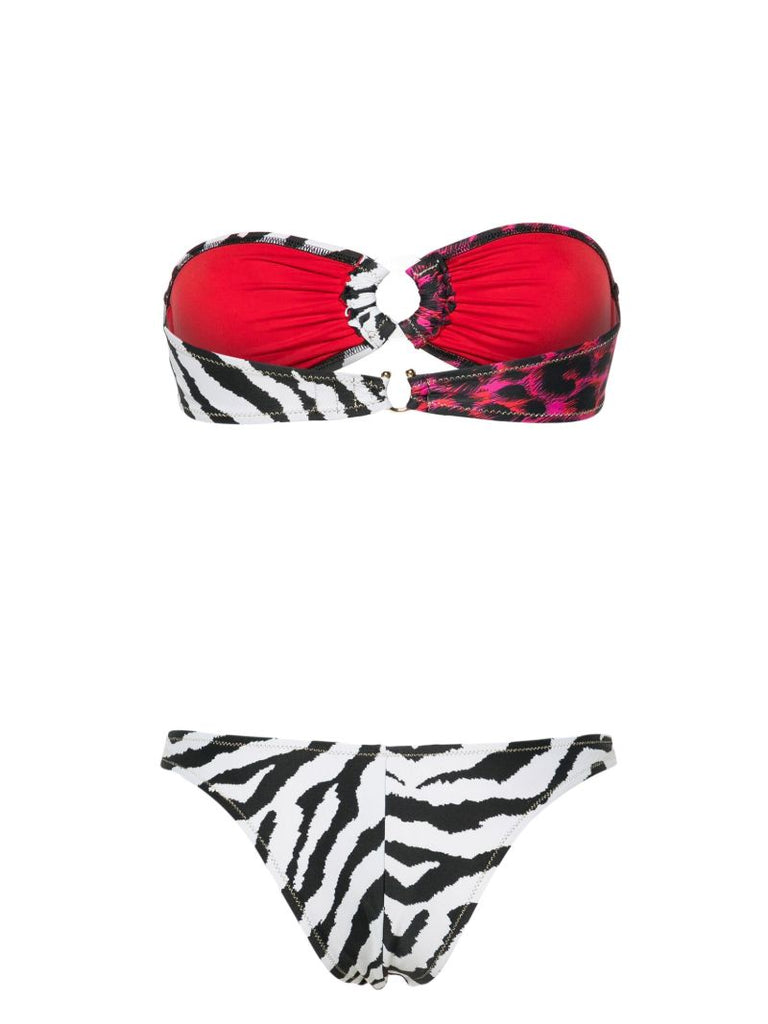 Pink Bandcamp Animal-print Bikini