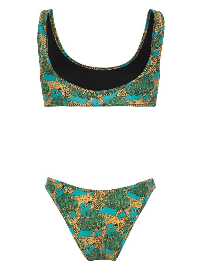 Green Coolio Graphic-print Bikini