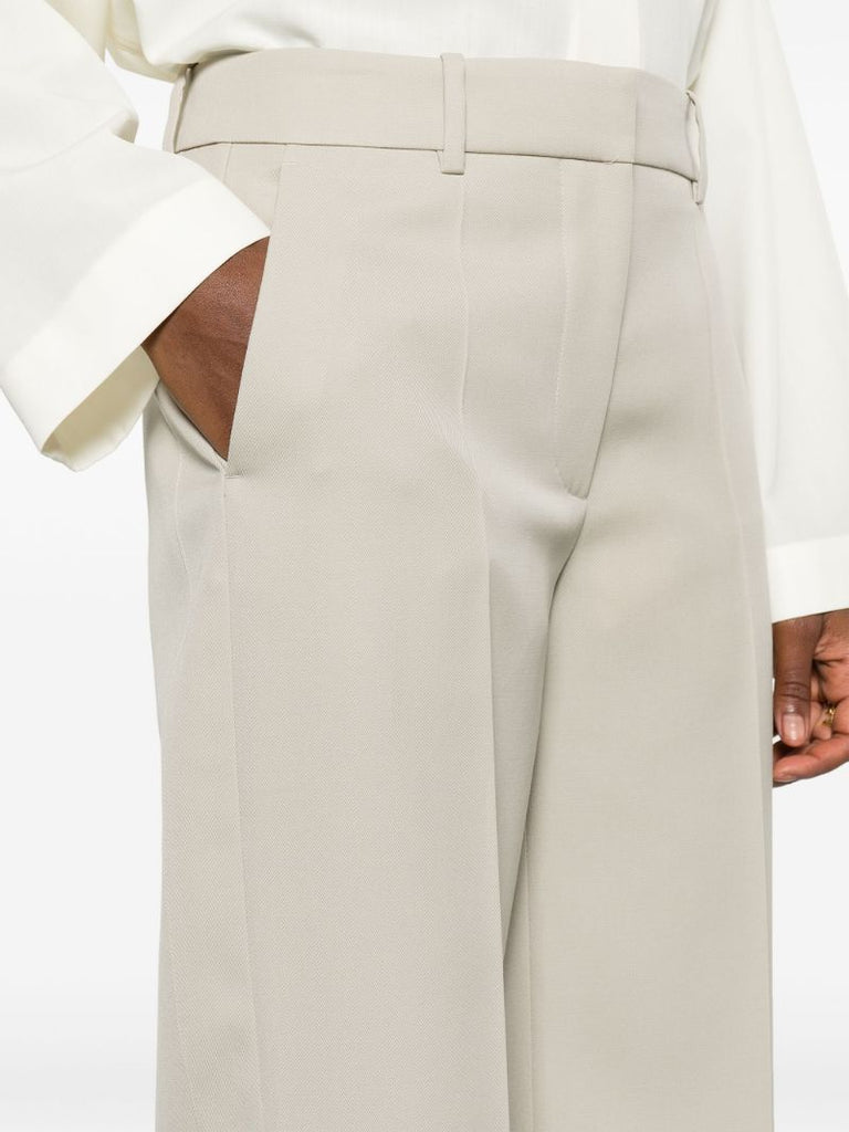 Neutral Bremy Wool Trousers
