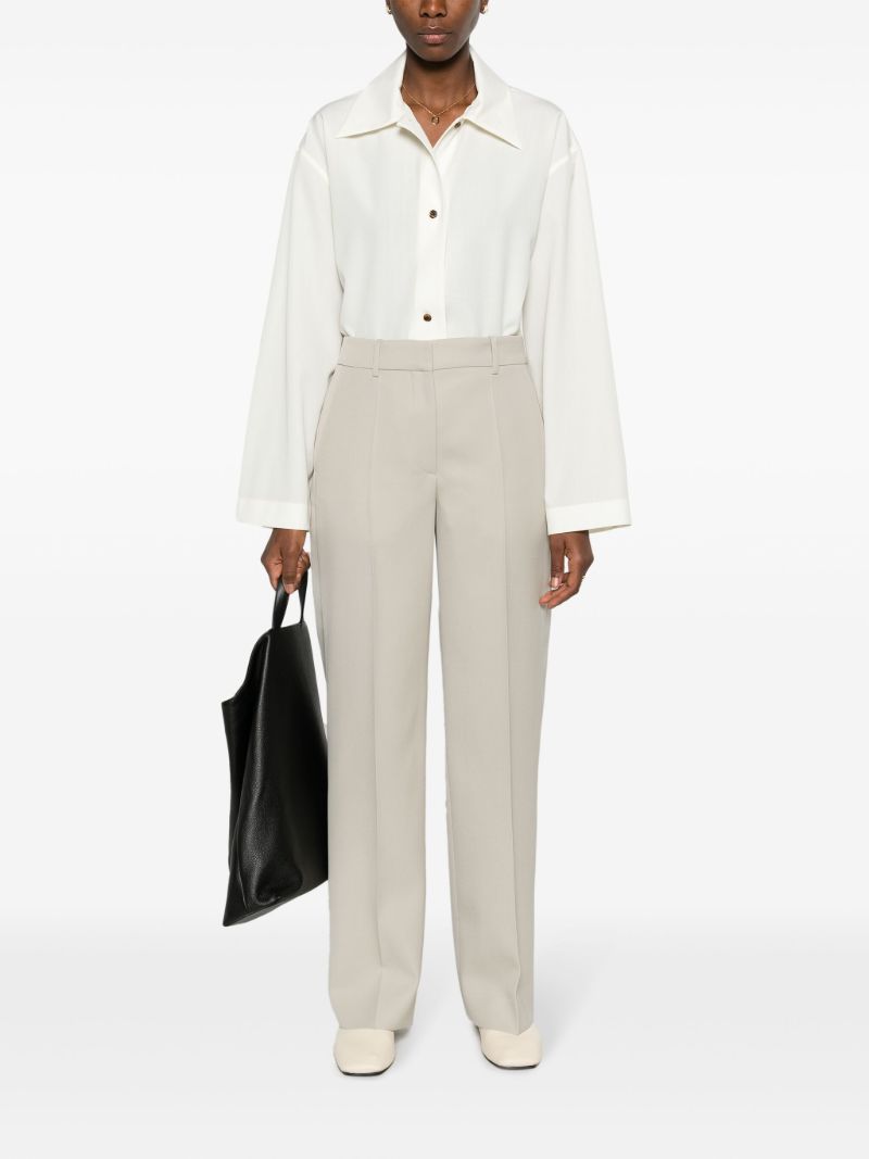 Neutral Bremy Wool Trousers