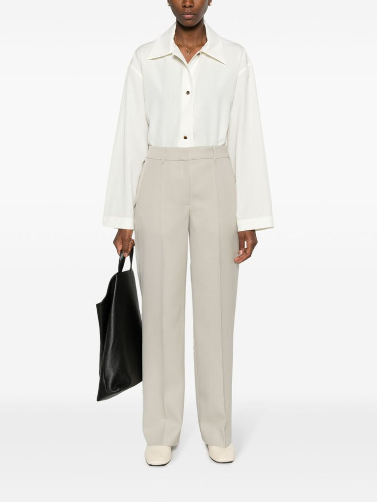Neutral Bremy Wool Trousers