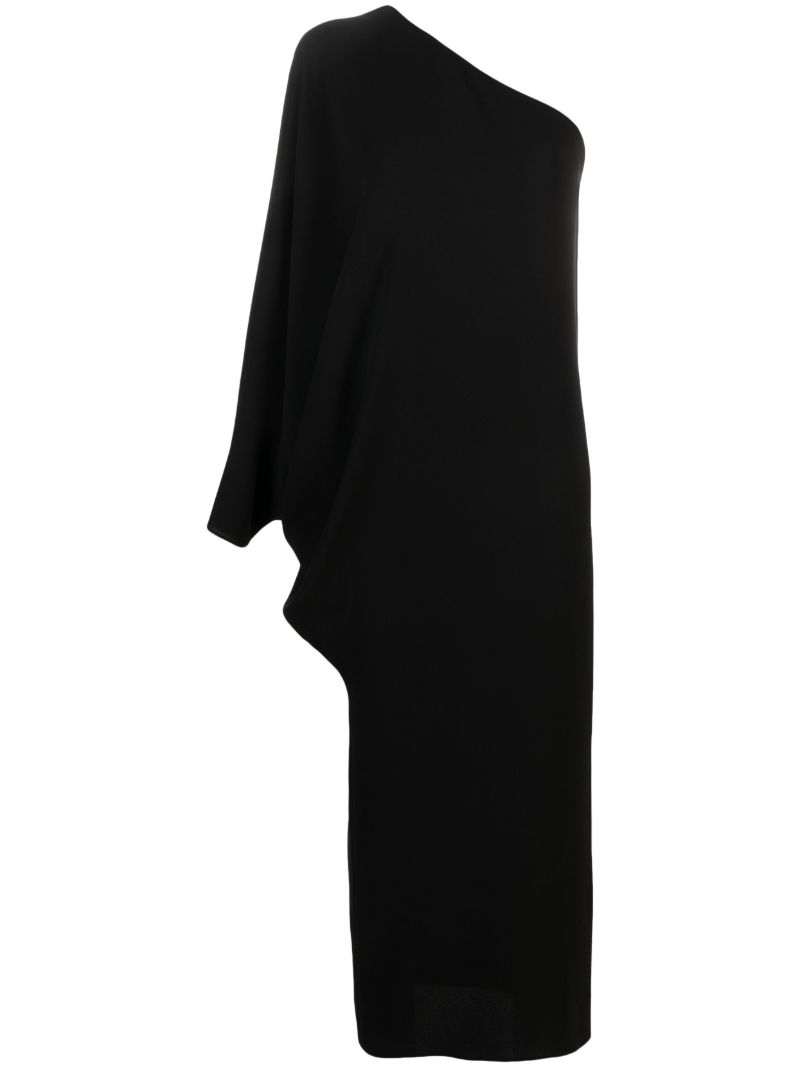 Black Mono Silk Maxi Dress