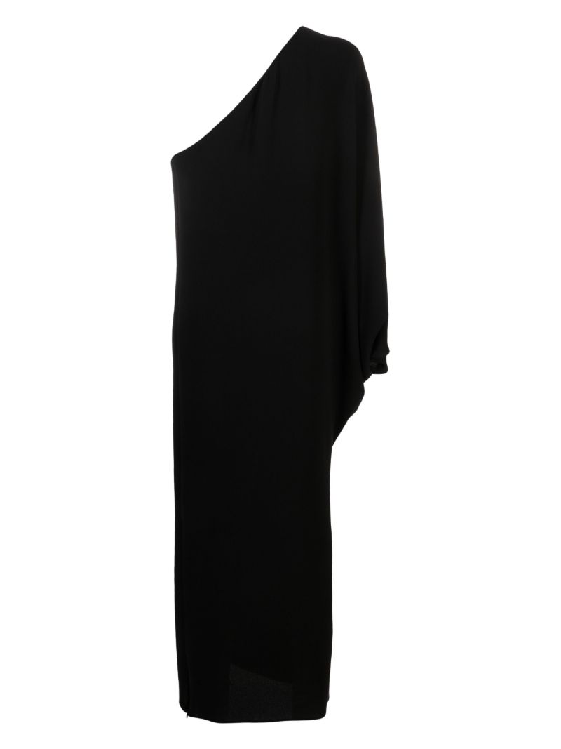 Black Mono Silk Maxi Dress