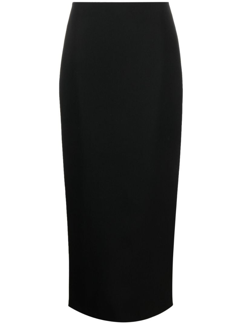 Black Bartelle Wool Maxi Skirt