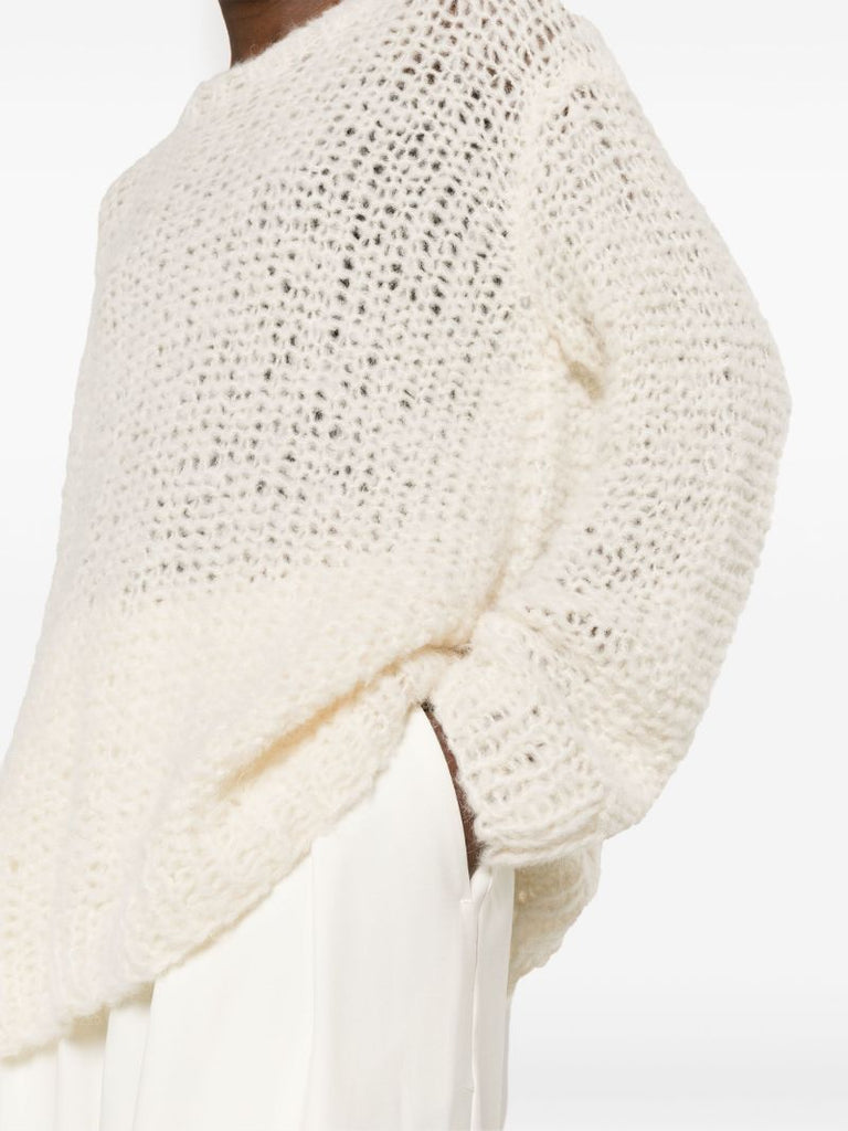 Neutral Eryna Open-knit Sweater