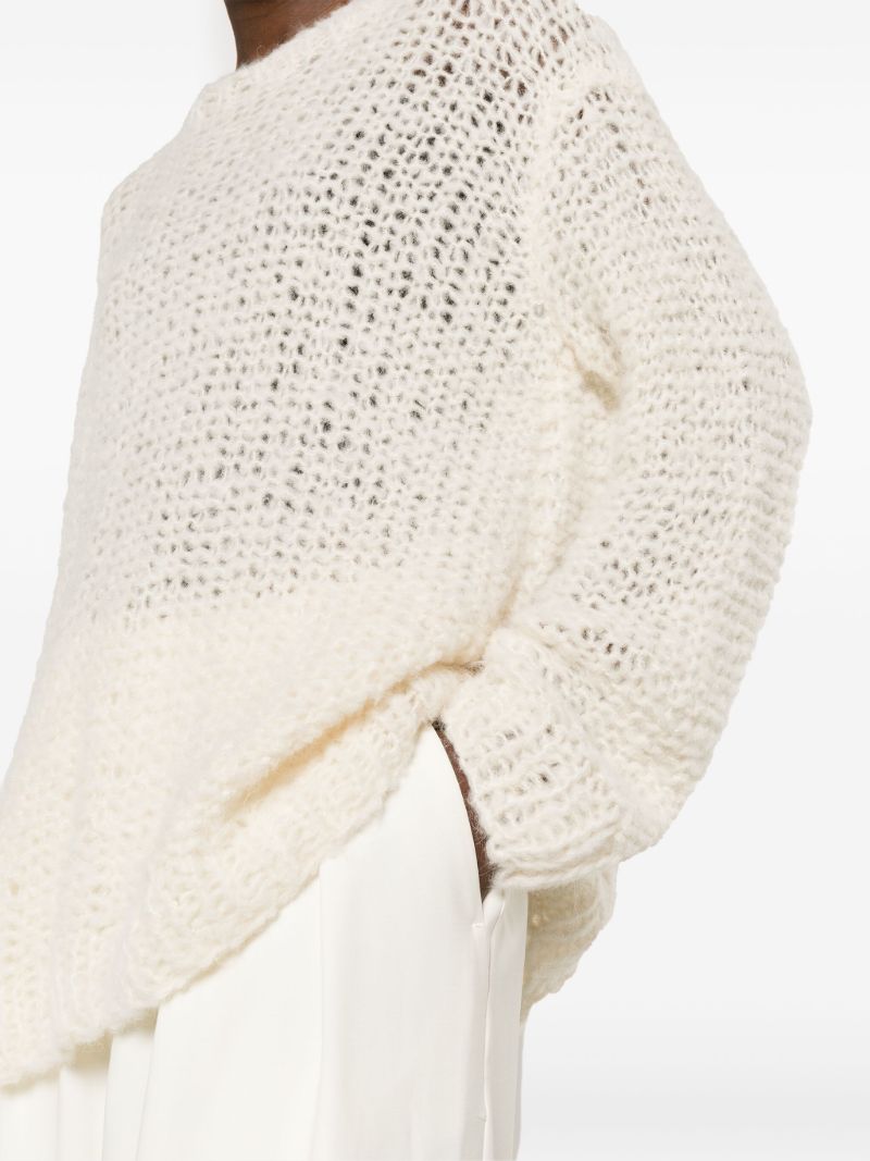 Neutral Eryna Open-knit Sweater