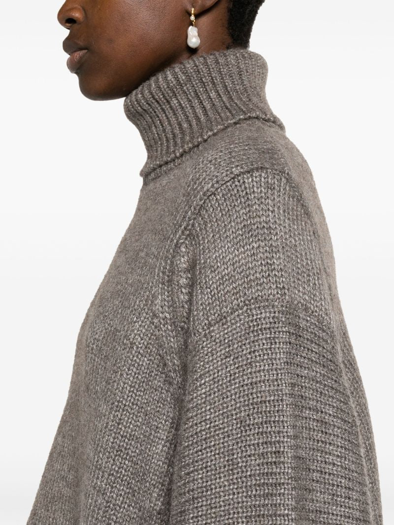 Grey Erci Roll-neck Sweater